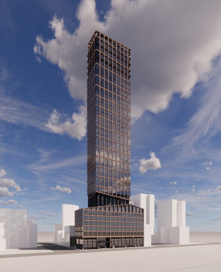 460 10th Avenue. Designed by Perkins Eastman. Rendering courtesy of Sherwood Equities.