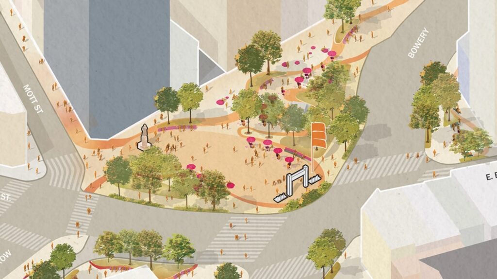 Rendering of new Chatham Square layout. Designed by Marvel.
