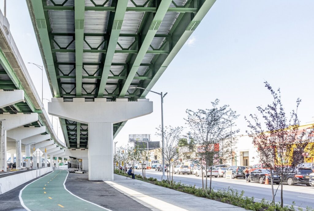 Photograph of new Hunts Point infrastructure, via ny.gov.