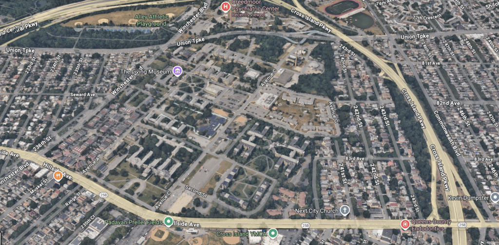 Creedmor Psychiatric Center. Image via Google Maps.