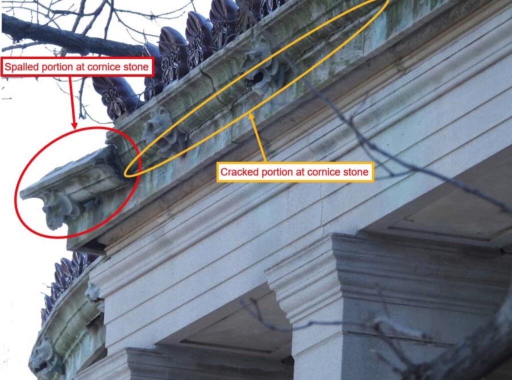 Photograph of current conditions, via LPC proposal.