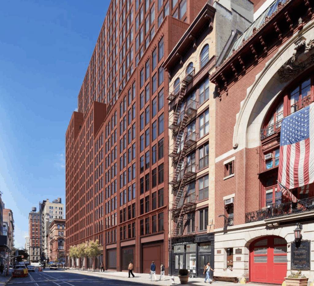 Looking west on Great Jones Street. Rendering courtesy of Skidmore, Owings, & Merrill.