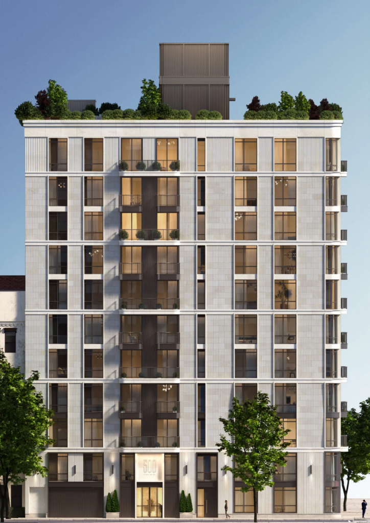 The northern side of 500 East 81st Street. Rendering courtesy of Rybak Development. 