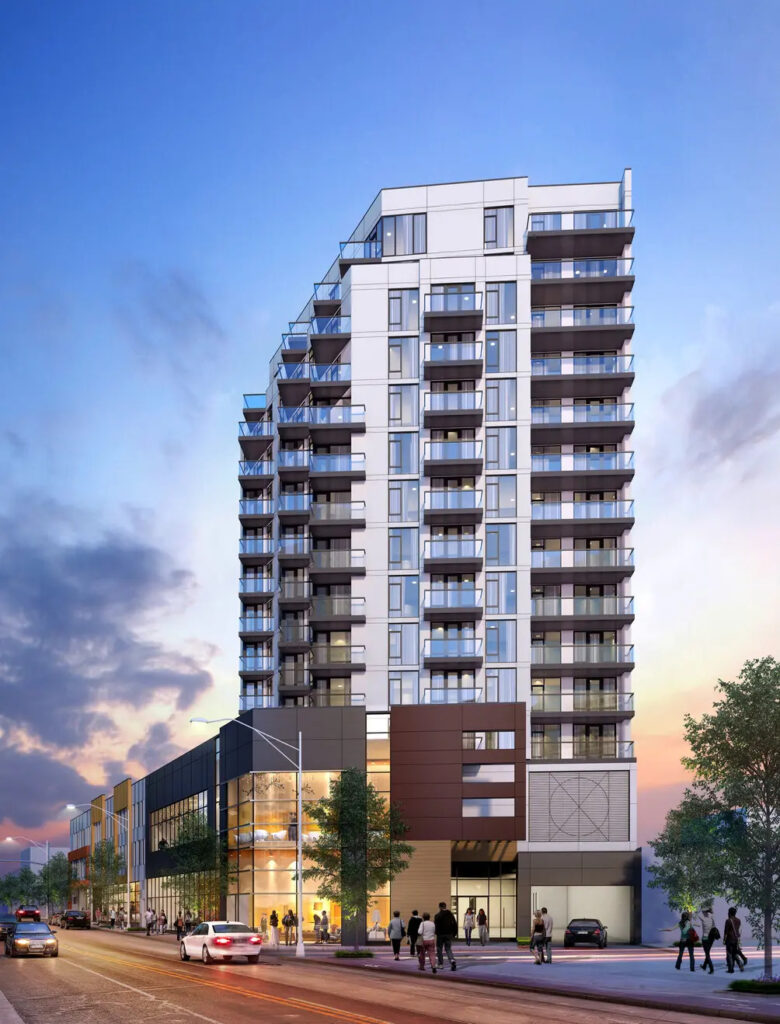The outdated design of 52-01 Roosevelt Avenue by Architects Studio, PC.