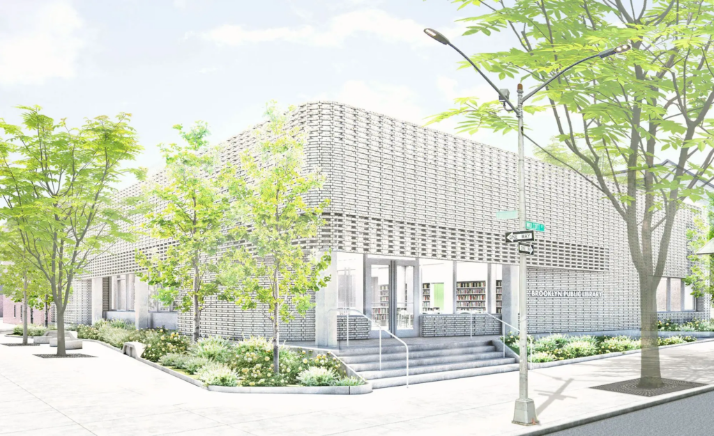 Red Hook Public Library. Rendering courtesy of LEVENBETTS.