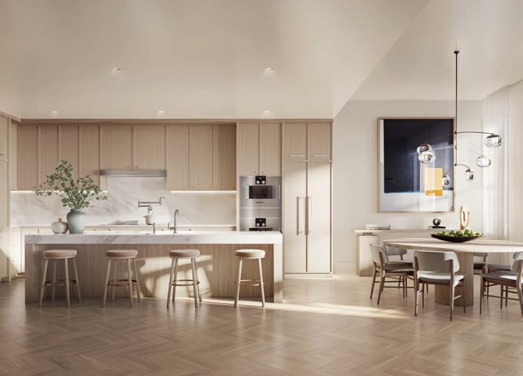 A kitchen at 95 Madison Avenue. Rendering courtesy of NQS Creative. 