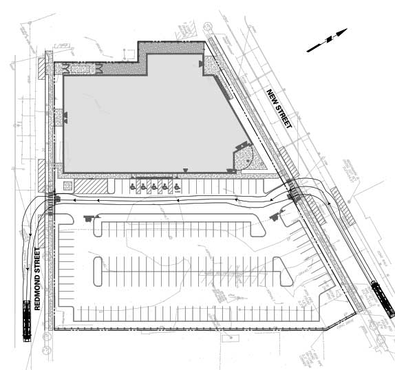 A plan view of the future Middlesex Country Administrative Building.