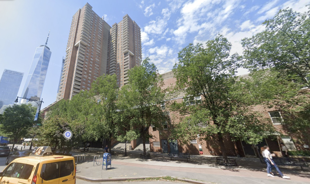 The proposed site for 310 Greenwich Street. Image via Google Maps.