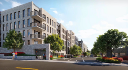 The new residential buildings at the Bay Terrace Shopping Center. Rendering courtesy of Cord Meyer Development