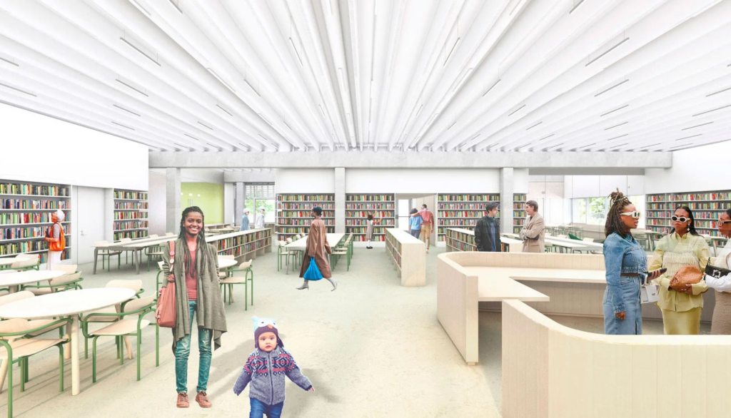 Red Hook Public Library. Rendering courtesy of LEVENBETTS.
