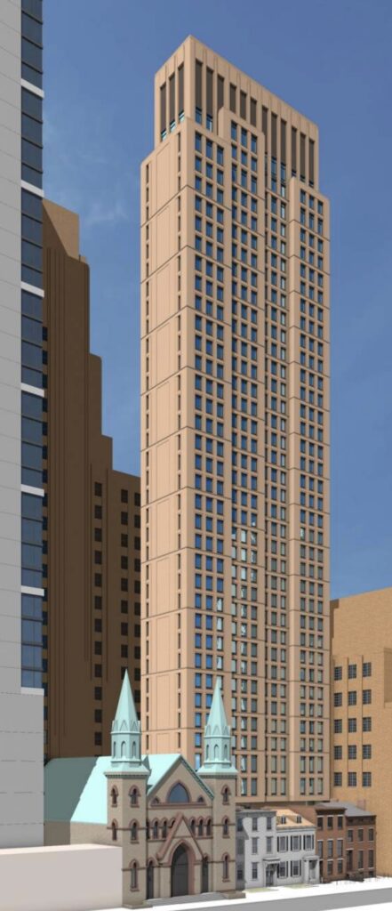 Rendering of 188 Duffield Street. Image: Acheson Doyle Partners Architects and Hill West Architects