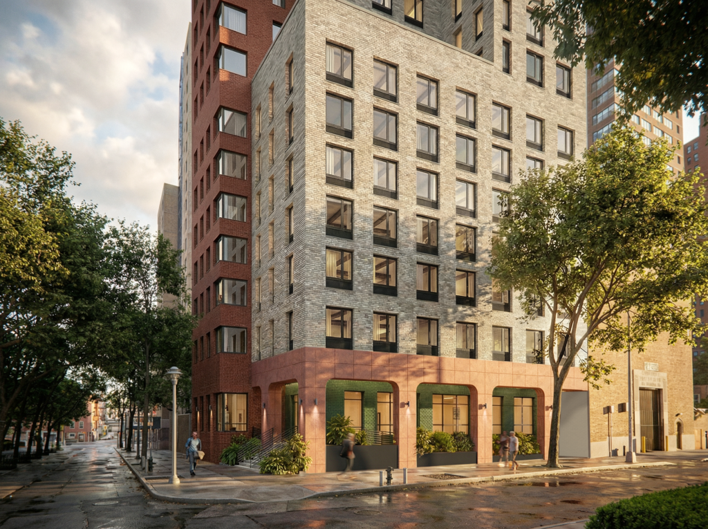 50-58 Cliff Street. Rendering courtesy of Dattner Architects.