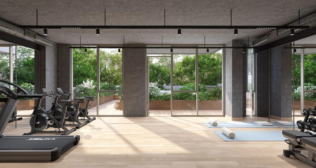 The fitness center at 10-39 49th Avenue.