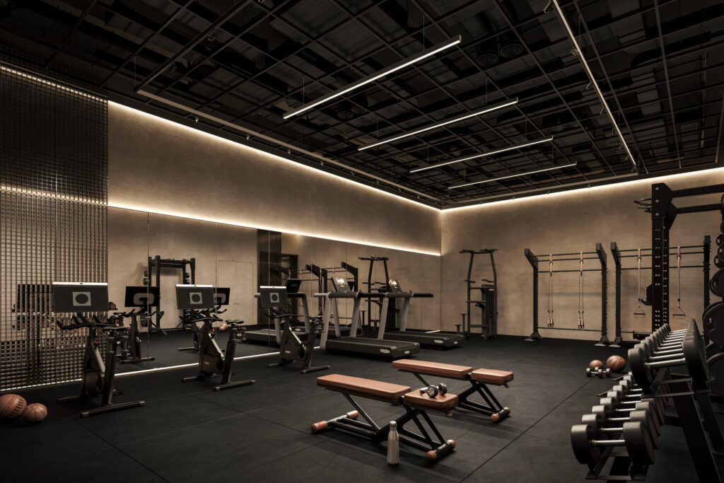 The fitness suite, Rendering courtesy of Hayes Davidson.