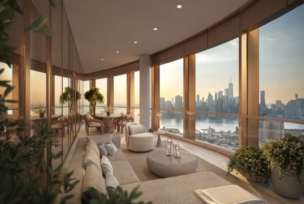 An upper-level terrace at 205 Montague Street. Rendering courtesy of Greg WIlliamson.