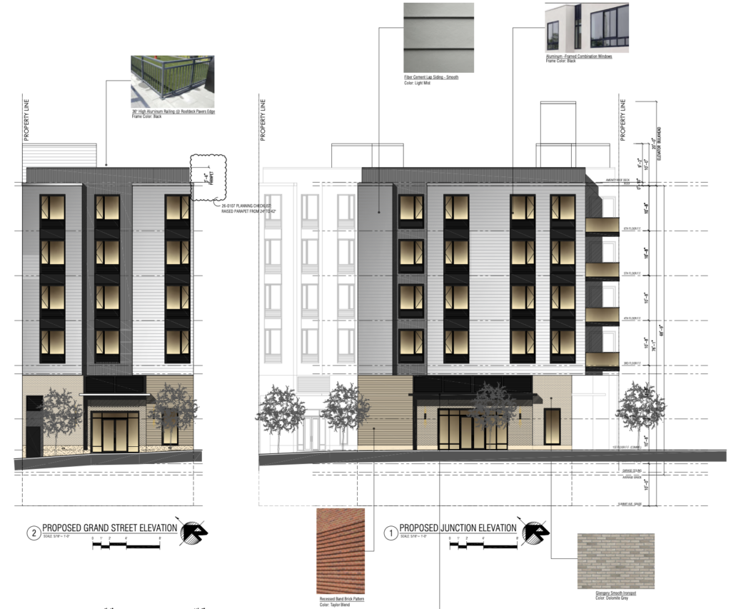 723 Grand Street. Diagram courtesy of Jersey City Planning Board.