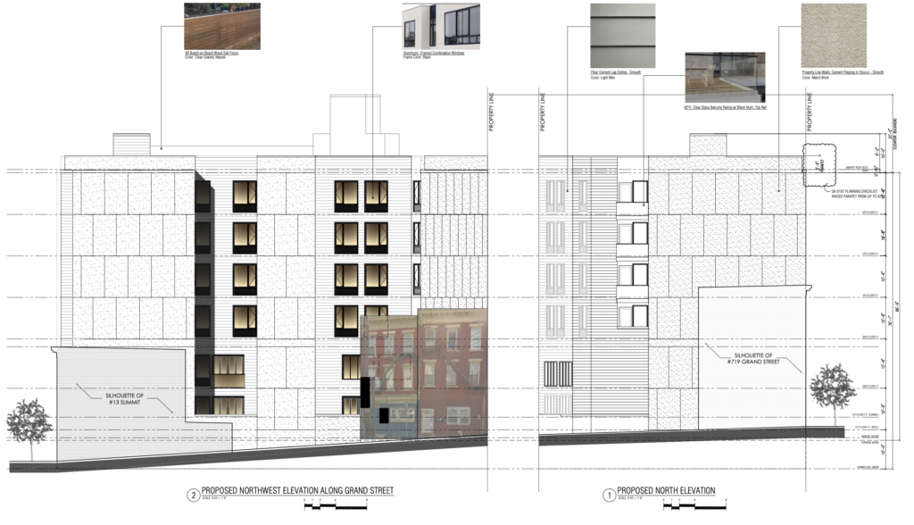 723 Grand Street. Diagram courtesy of Jersey City Planning Board.