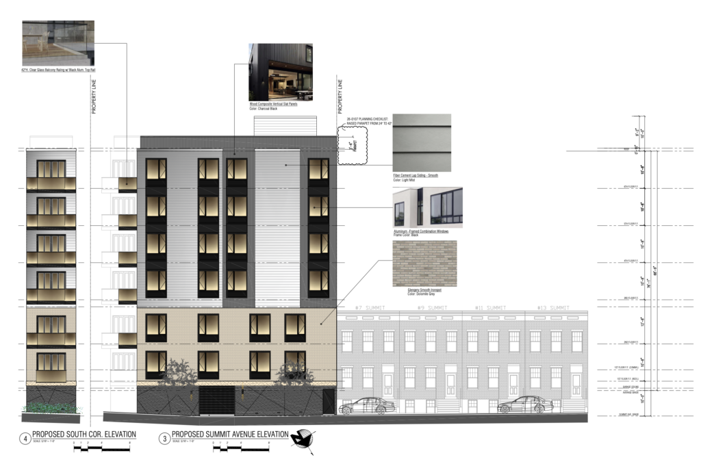 723 Grand Street. Diagram courtesy of Jersey City Planning Board.