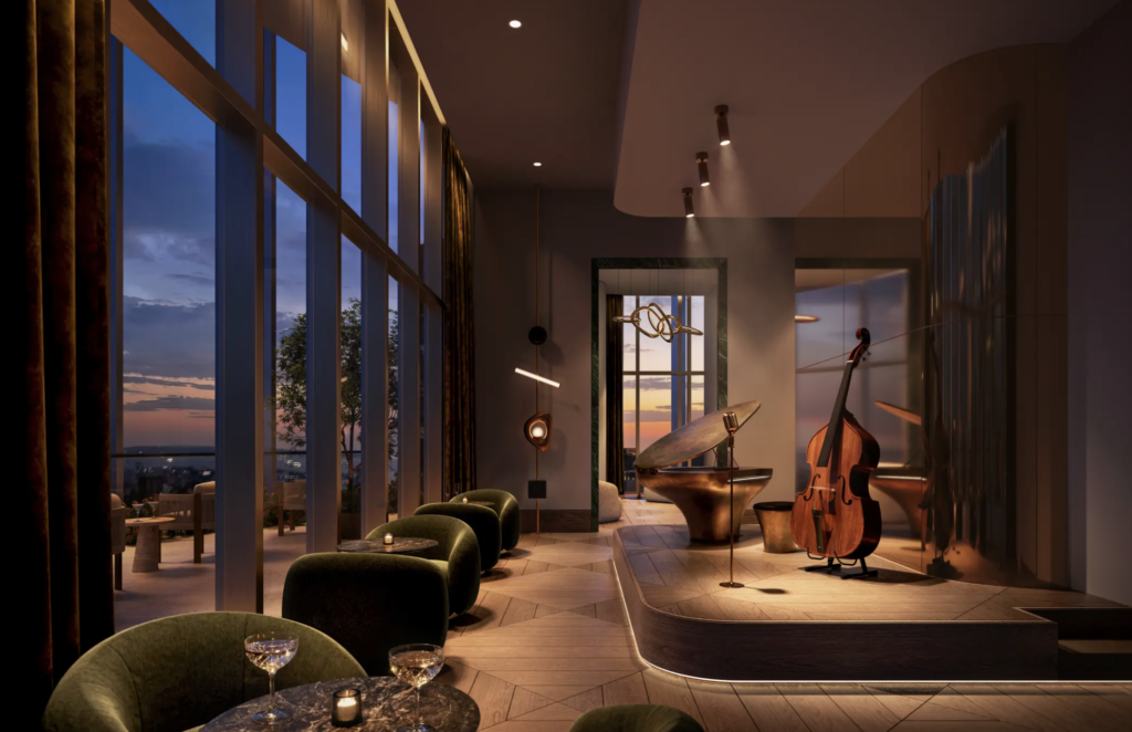 The jazz club at 205 Montague Street. Rendering courtesy of Greg WIlliamson.