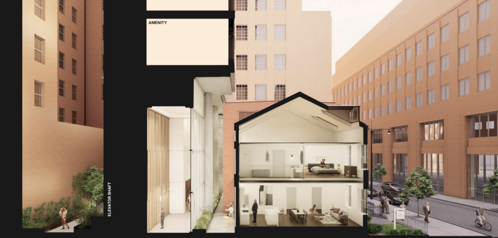 Rendering of 188 Duffield Street. Image: Acheson Doyle Partners Architects and Hill West Architects