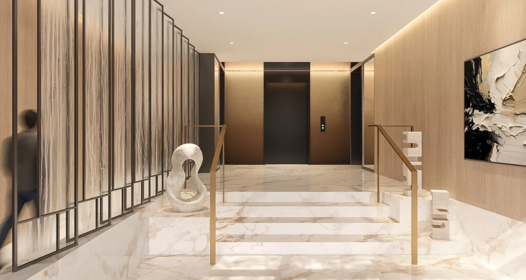 The lobby at 10-39 49th Avenue.