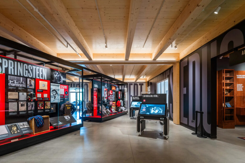 The gallery space at The Bruce Springsteen Music Center For American Music (BSCAM). Photo by Alex Ferrec.