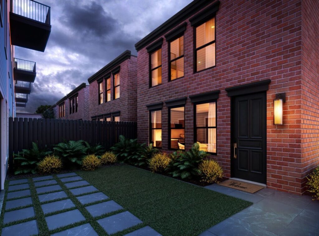 A typical backyard at 219-231 Dwight Street. Image courtesy of Academy Capital.