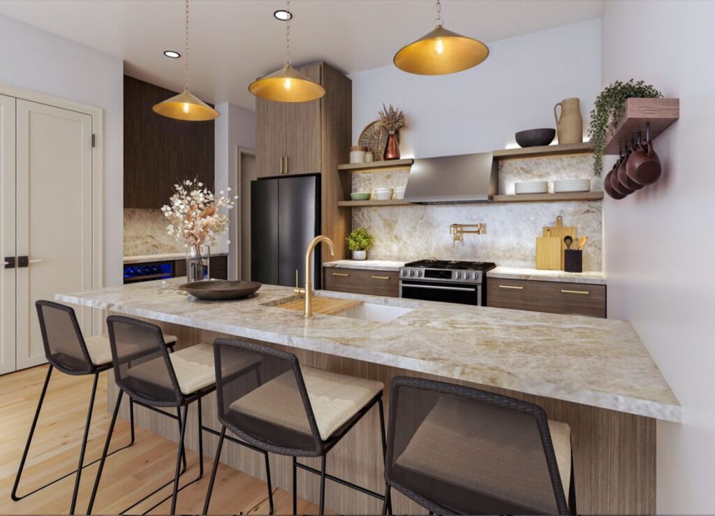 A typical kitchen at 219-231 Dwight Street. Image courtesy of Academy Capital.