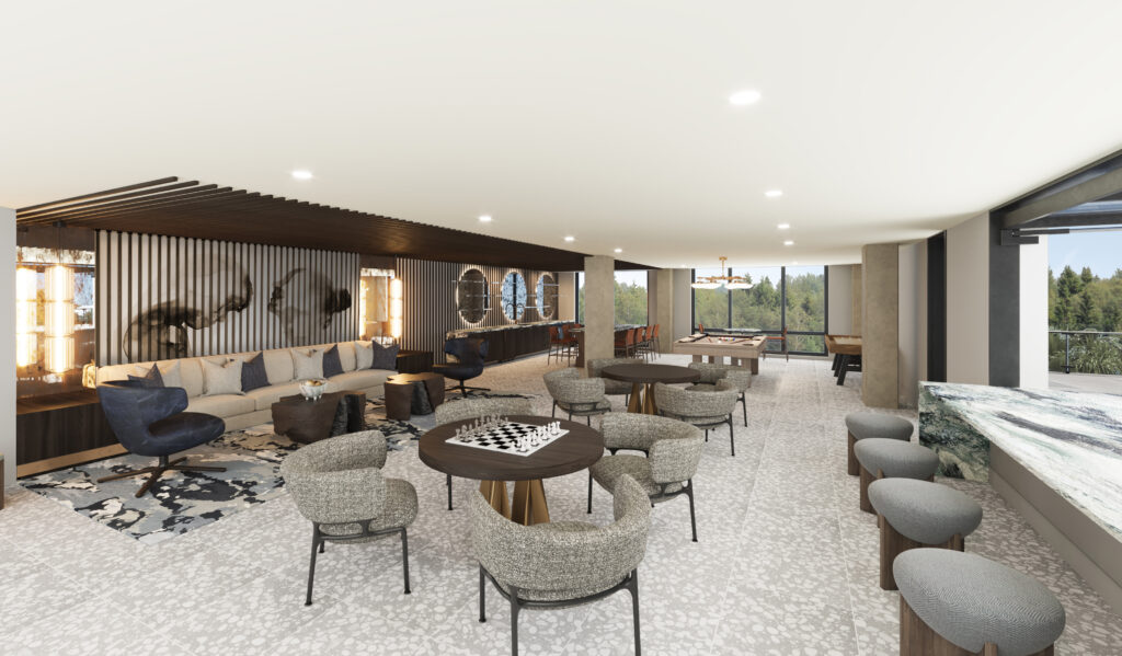 The club room. Rendering courtesy of MHS Architecture.