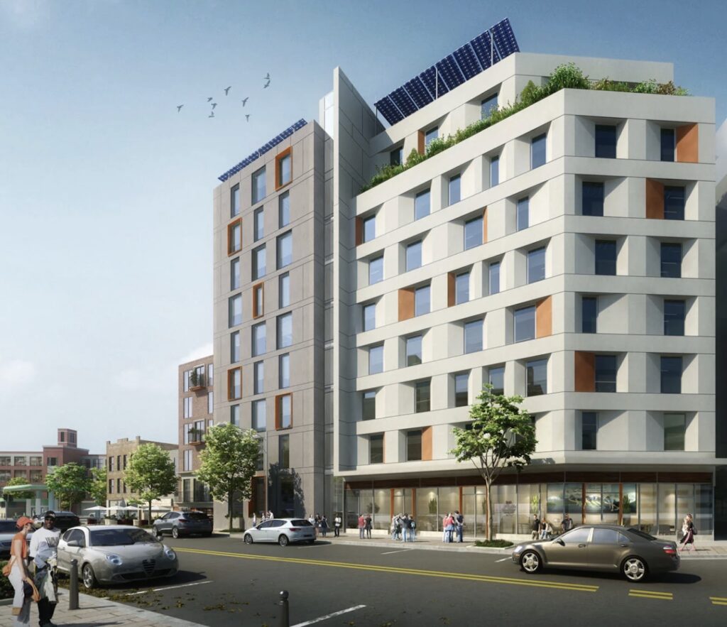 Rendering of 667 Flushing Avenue at Bartlett Crossing. Credit: Magnusson Architecture and Planning, PC.