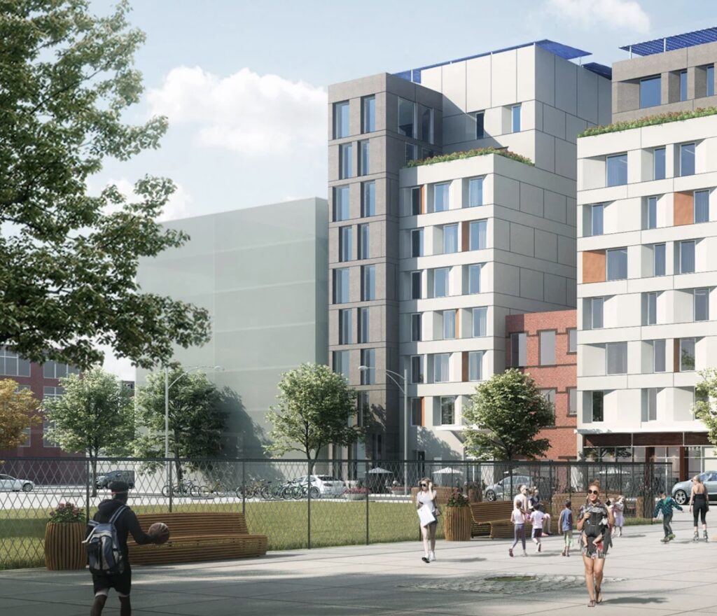 Rendering of 31 Bartlett Street at Bartlett Crossing. Credit: Magnusson Architecture and Planning, PC.