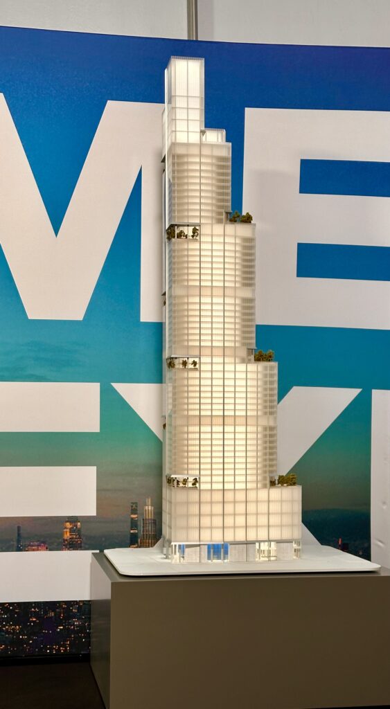 2 World Trade Center scale model. Photo by Michael Young.