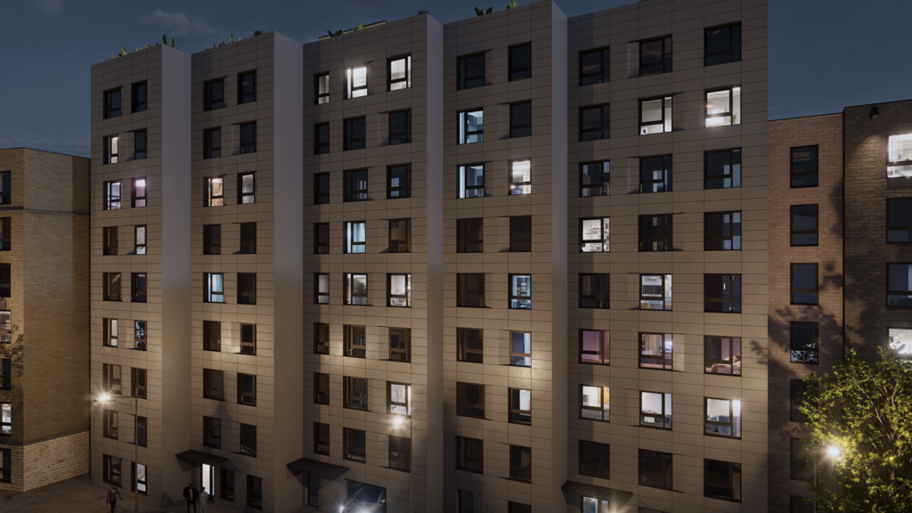 19 & 21 East 198th Street. Designed by Angelo Ng + Anthony Ng Architects.