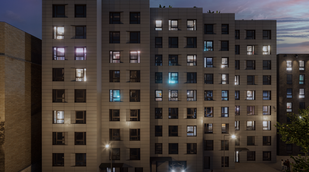 19 & 21 East 198th Street. Designed by Angelo Ng + Anthony Ng Architects.