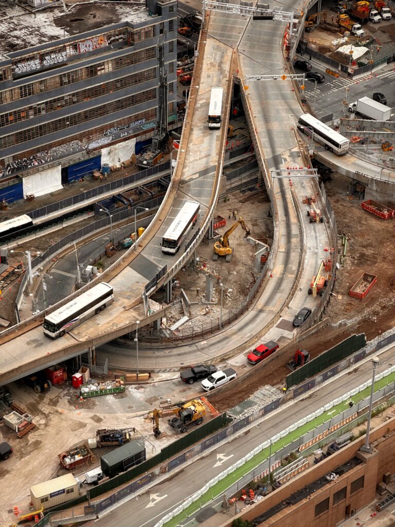Port Authority Bus Terminal construction in August 2026. Photo by Michael Young.