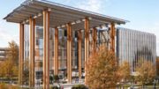 The new Interdisciplinary Science Building at Montclair State University. Rendering courtesy of HoK Architects.