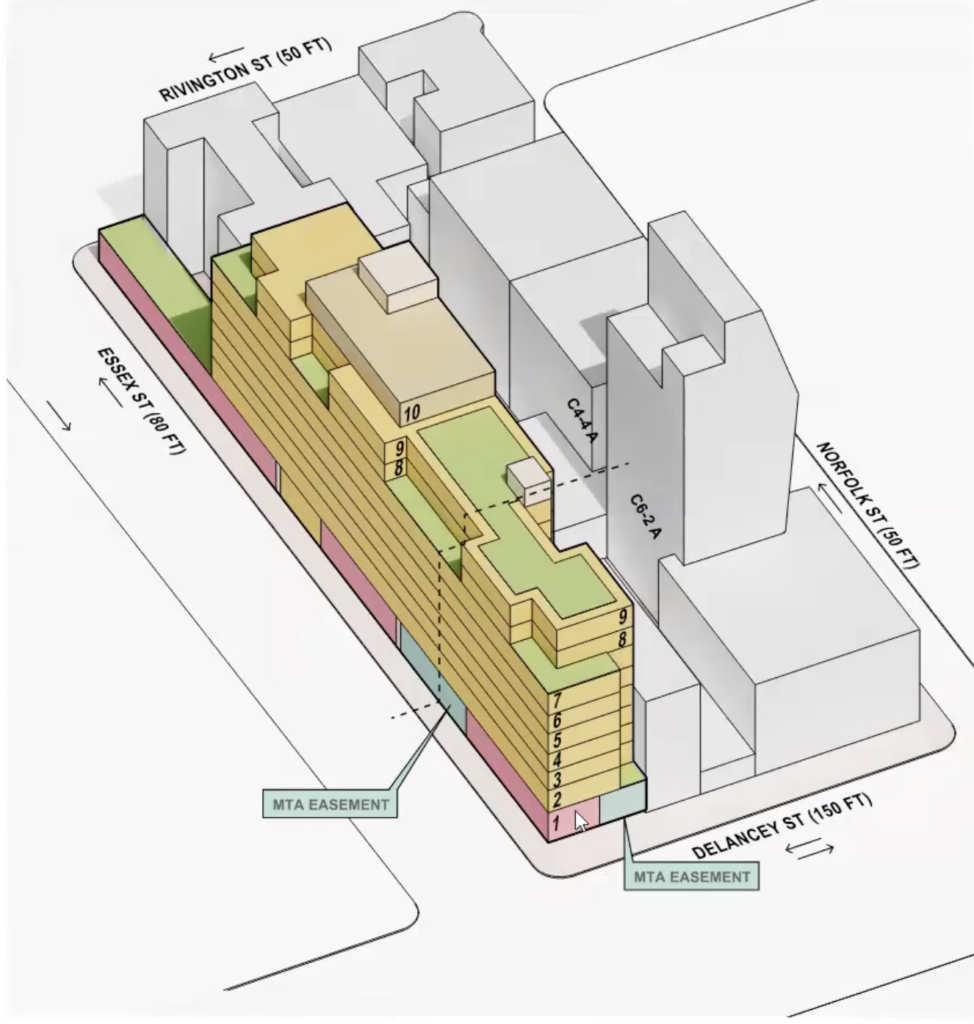 100 Essex Street. Diagram courtesy of BFC Partners.