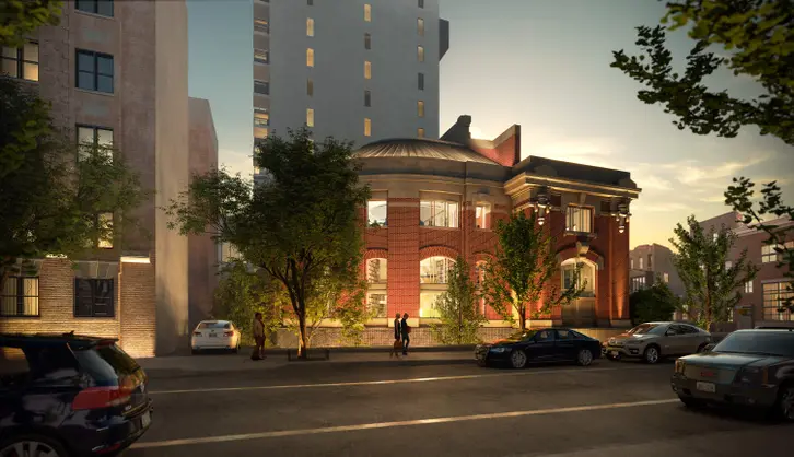 Looking south at The Brooklyn Public Library - Pacific Branch at 25 Fourth Avenue from Pacific Street. Rendering courtesy of Safdie Architects.