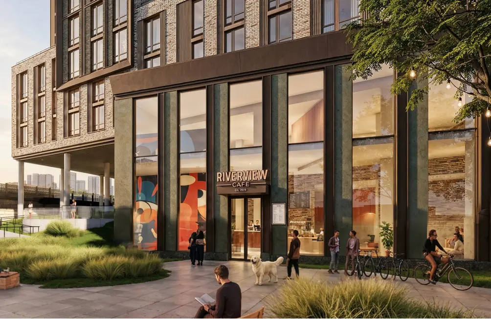 Fordham Landing South. Rendering courtesy of Perkins Eastman.